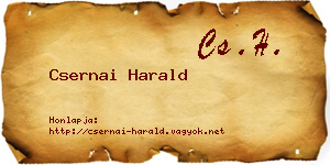 Csernai Harald névjegykártya